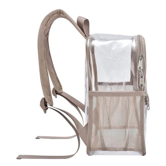 New: Clear Backpack for Stadium (khaki); stadium approved; concert approved - Picture 1 of 4